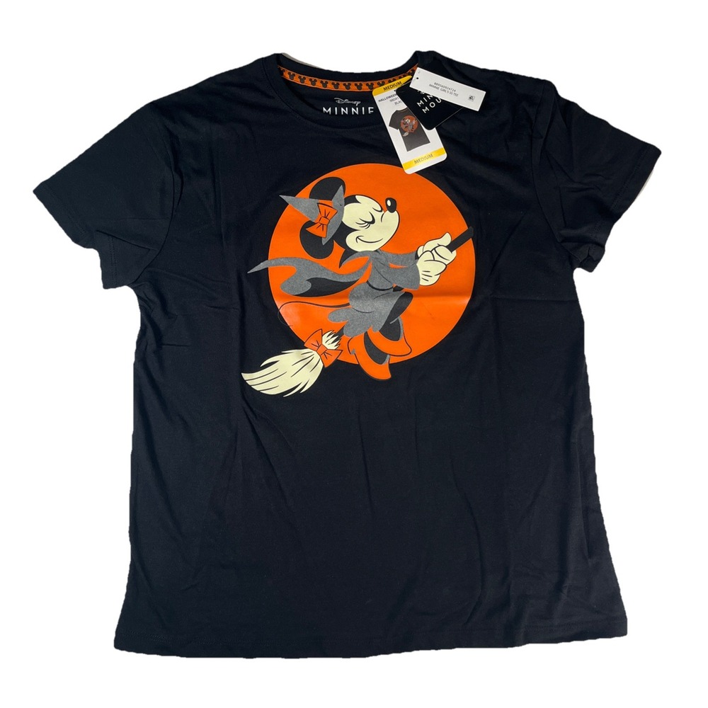 Disney Minnie Mouse Women's Short Sleeve Glow In The Dark Family T-Shirt Girls M